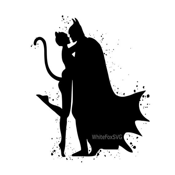 Силуэты Бэтмен кошки