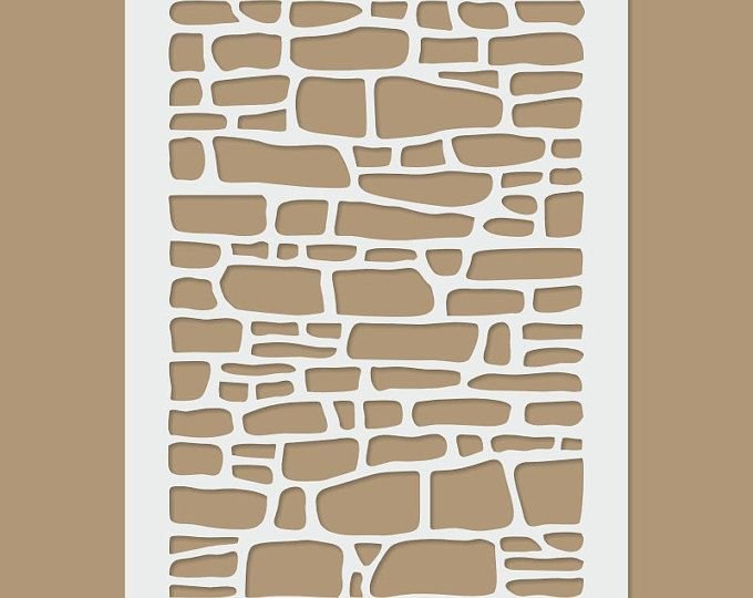 Трафарет для декора кирпич