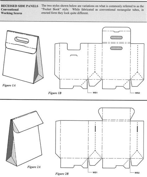 Развертка крафтовой упаковки