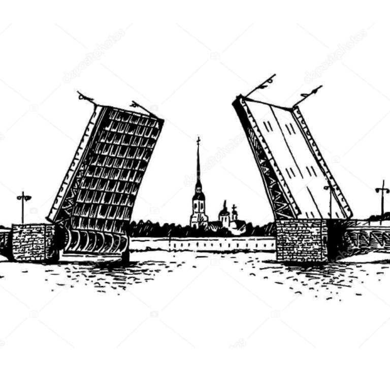 Дворцовый мост Санкт-Петербург вектор