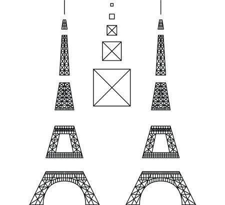 Эйфелева башня 3д ручка схема