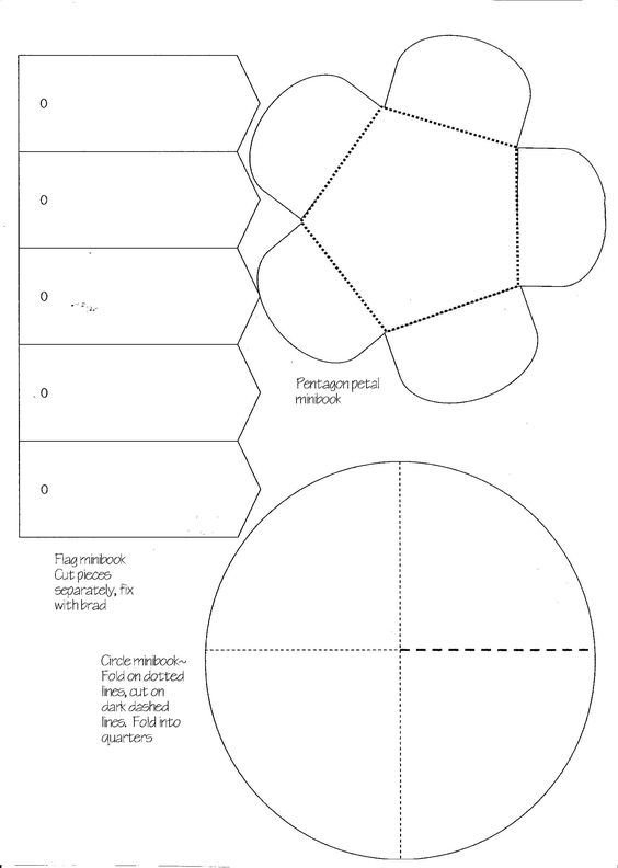 Трафарет кармашка для лэпбука