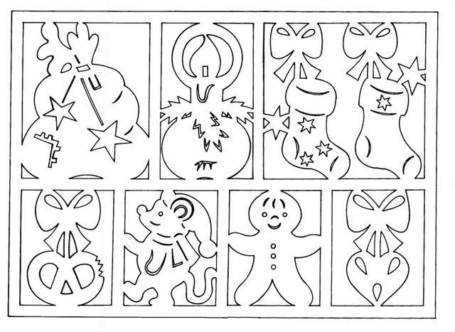 Фигурки для украшения окна к новому году