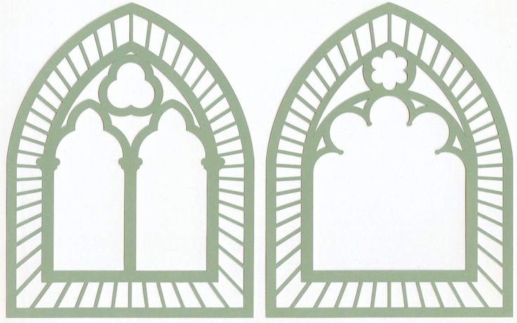 Трафарет арочного окна