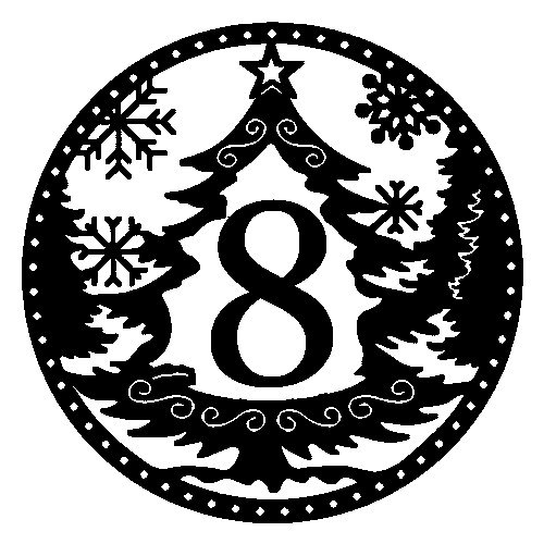 Новогодние цифры трафарет