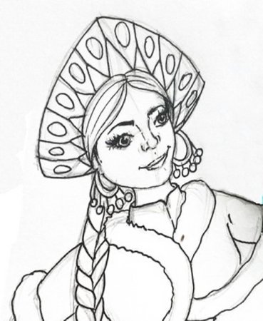 Снегурочка раскраска лицо