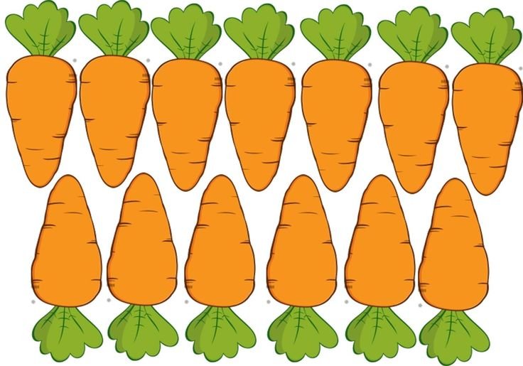 Шаблон морковки для рисования