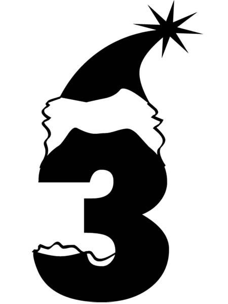 Трафареты на новый год цифры