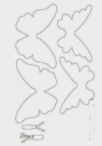 Бабочка из фетра шаблоны