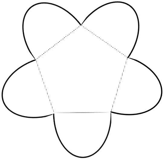 Трафарет кармашка для лэпбука