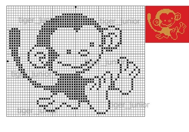 Монохромная вышивка крестом схемы