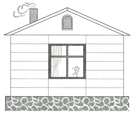 Кирпичный домик раскраска