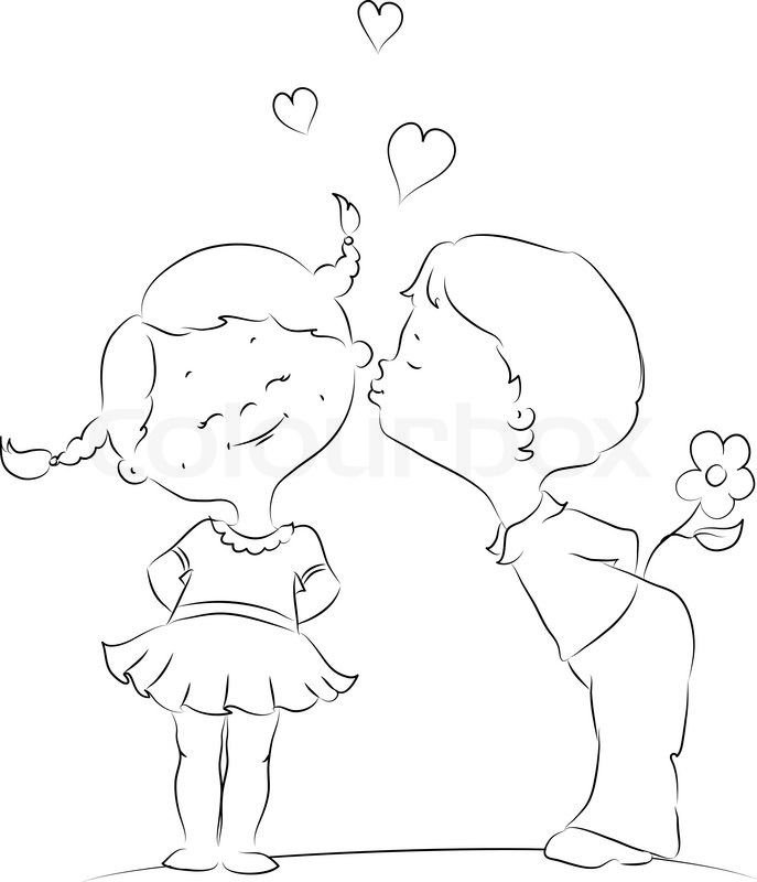 Нарисовать поцелуй