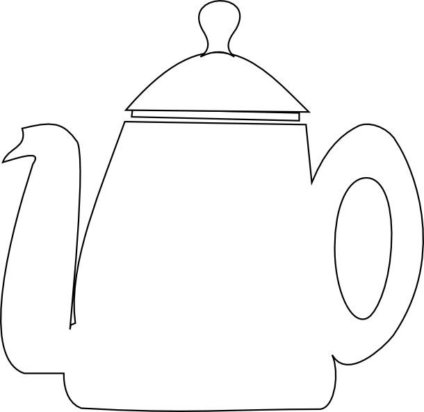 Чайник трафарет для вырезания