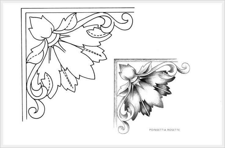 Эскиз орнамента для выжигания