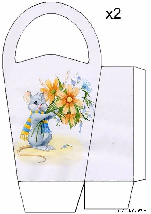 Шаблон коробки для подарка