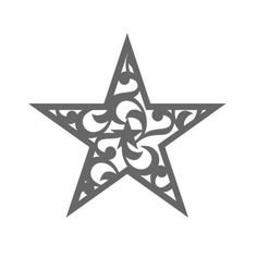 Ажурная звезда трафарет