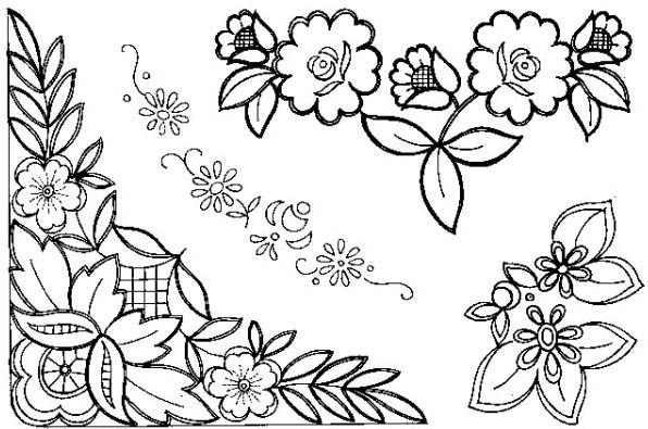 Орнамент для вышивки гладью