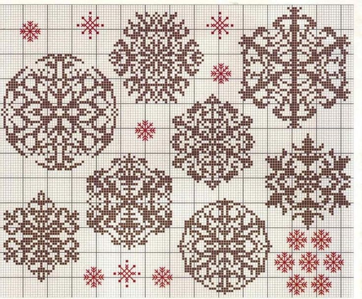 Новогодние узоры вышивка