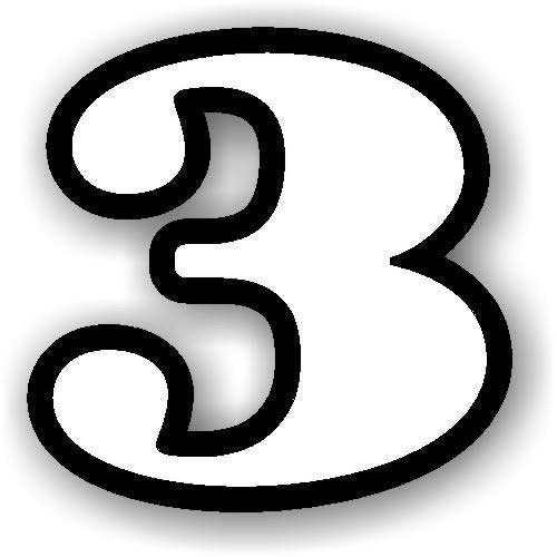 Цифра 3 трафарет