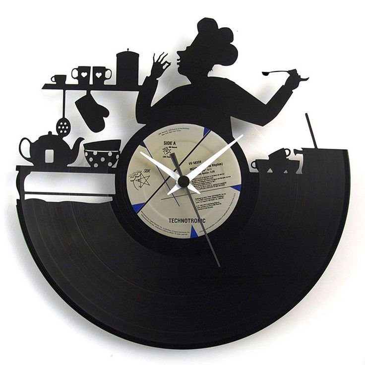 Часы из винила