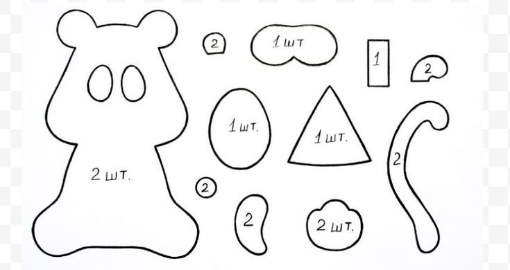 Схемы игрушек из фетра выкройка