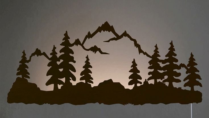 Силуэтный пейзаж