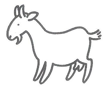 Трафарет козы