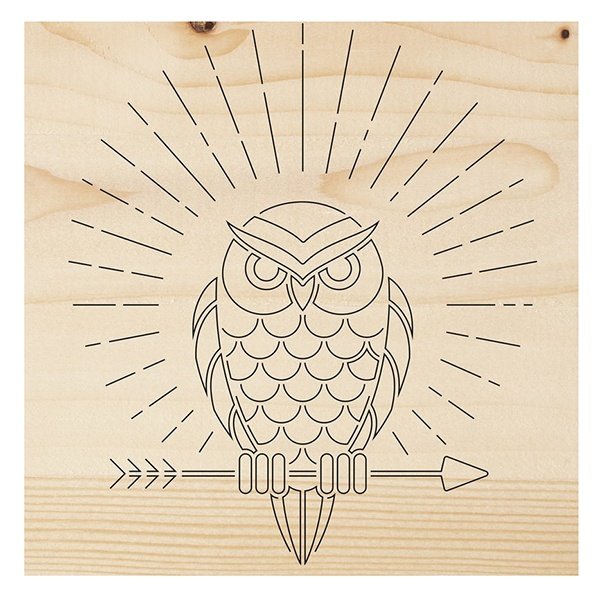 Сова для выжигания по дереву