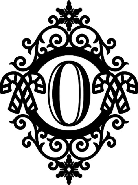 Новогодние трафареты для окон цифра 0