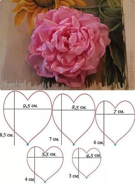 Схемы цветов из ткани
