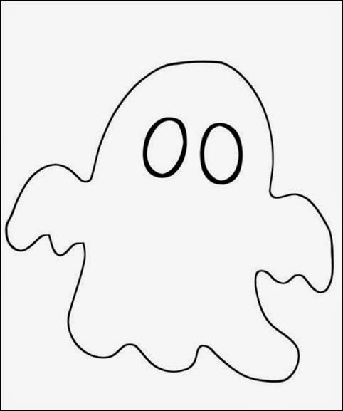 Трафарет привидения на Хэллоуин