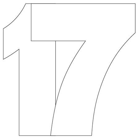 Трафарет для торта цифра 7