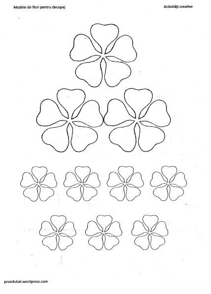 Трафареты маленьких цветов