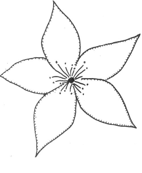 Трафарет цветочка