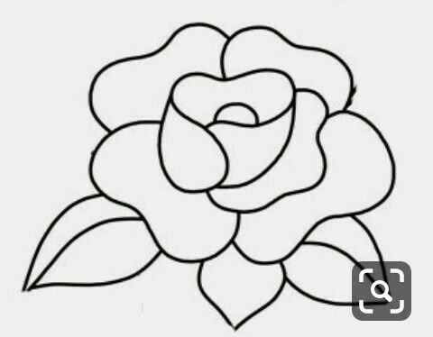 Трафарет для броши цветок