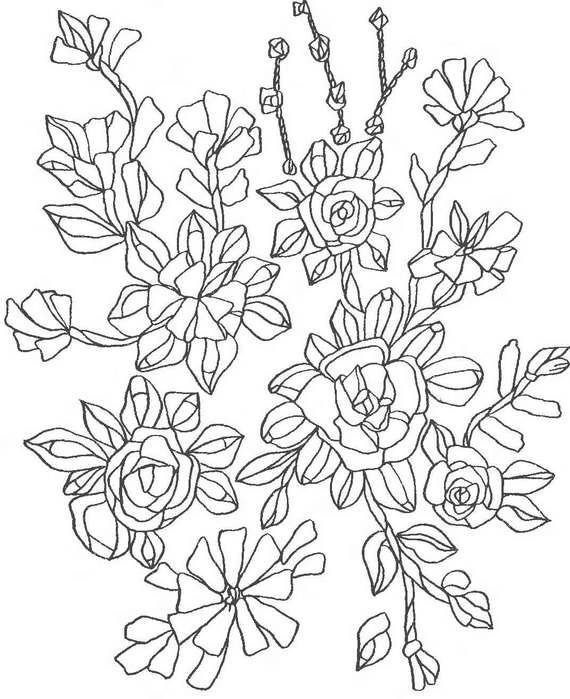 Эскизы для вышивки лентами