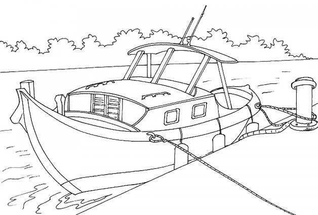 Катер для раскрашивания