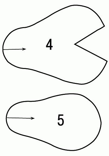 Ботинки для клоуна лекала