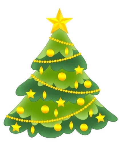 Елочка на прозрачном фоне