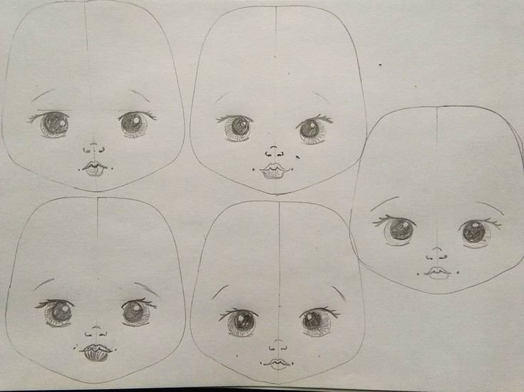 Рисование лица кукле