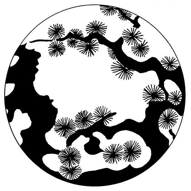 Японский орнамент в круге