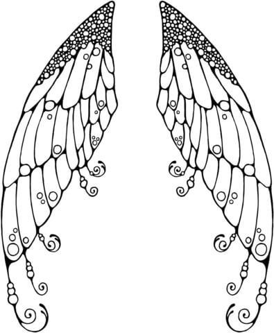 Крылья трафарет
