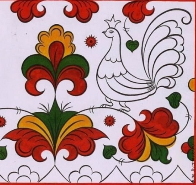 Роспись Северной Двины пермогорская роспись