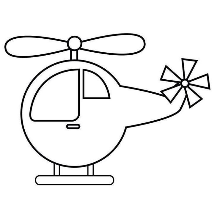 Вертолет раскраска для малышей