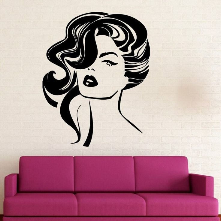 Виниловая наклейка на стену девушка
