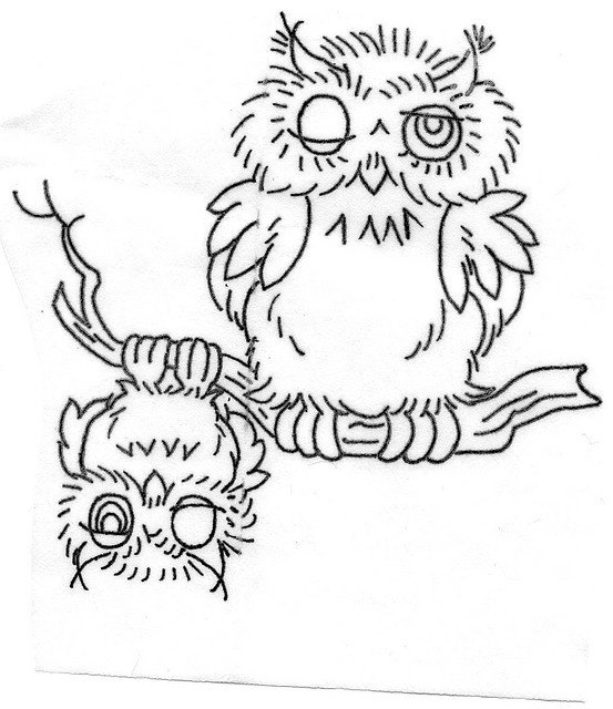 Трафареты для выжигания по дереву Сова