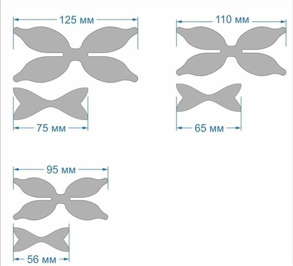 Бантики из кожзама трафареты