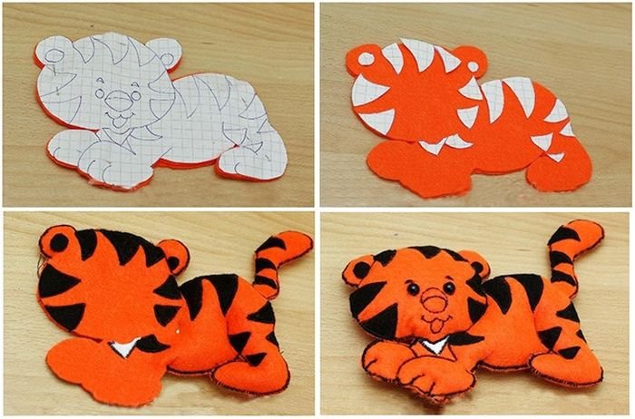 Поделка Тигренок из бумаги