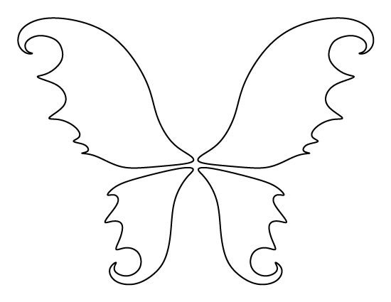 Трафарет бабочки для вырезания